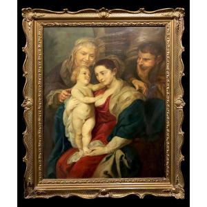 	European School (c. 1930) - The Holy Family With Saint Anne (after Pp Rubens)
