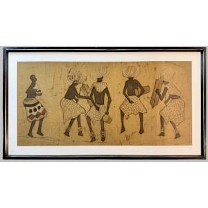 Central African School (1970s) - Zaouli Dancers