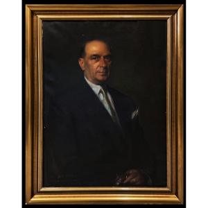 Agustín Segura (1900-1988) - Portrait Of Luis Gil Fillol, Art Critic