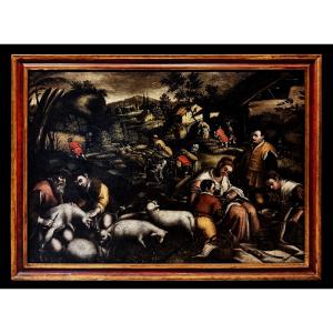 Jacopo Bassano (1515-1592), Disciple Of - La Sagra Della Mietitura