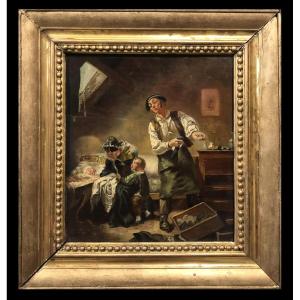French Realist School (c. 1850) - The Sick Child