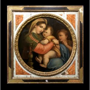 European School (xix) - The Madonna Della Seggiola (after Raphael)