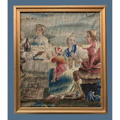 Beautiful Piece Of Flemish Tapestry (antwerp) - Late 17th Century