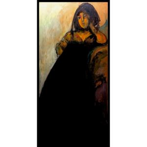 Spanish School (c. 1950) - Monumental Portrait Of Leocadia Zorrilla (after Goya)
