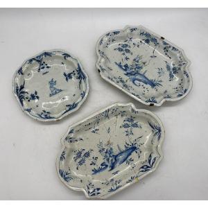 Three Rooms In Moustiers Faience With Chinoiserie Decorations - XVIIIth