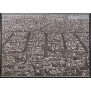 Catalan School (1980s) - Monumental View Of Barcelona