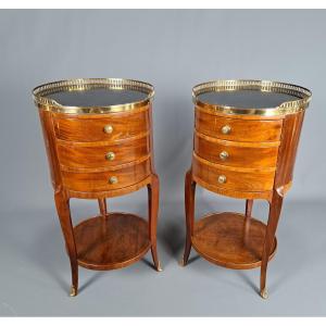 Pair Of Small Transitional Style Chiffonniere Tables.