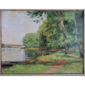 “riverside” - Charles Dratz-barat (1873-1950)