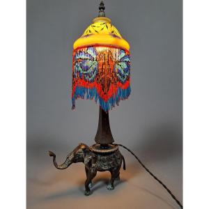 Bronze Elephant Lamp.