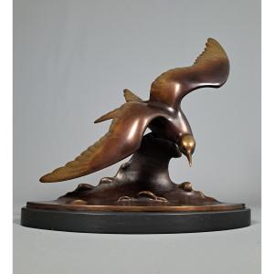Art Deco Bronze, Tern Or Sea Swallow, By Lorino.
