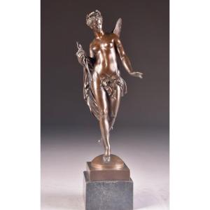 "fluvial Nymph" By Mathurin Moreau (french, 1822-1912)
