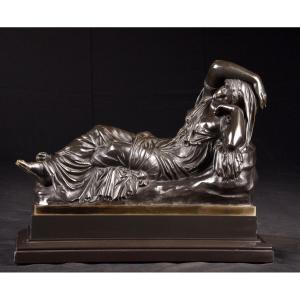 18th Century French Bronze Of The Sleeping Ariadne