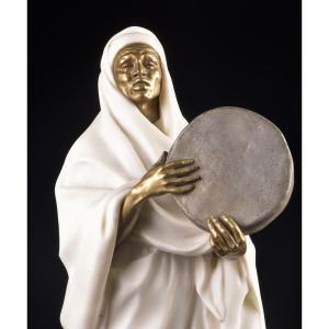 Eastern Man Holding A Drum Rachel-lucy Hautot (1882–1935)