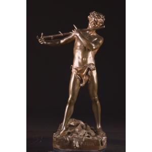 "the Improviser" — Bronze Sculpture By Félix Maurice Charpentier (1858–1924)