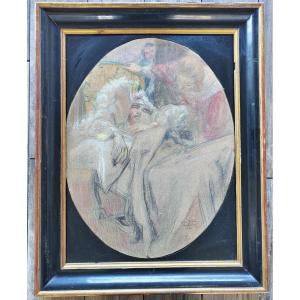 René Marie Castaing (1896-1943) The Imaginary Invalid 1930 Pastel
