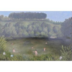 Léon Gozare Swimming In The Pond 