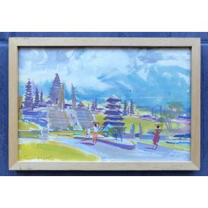 Edmond Heuzé (1883-1967) Bali Indonesia Besakih Temple 