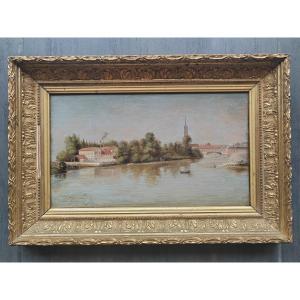 Albert Gosselin (1862-1940) View Of A Village To Be Identified