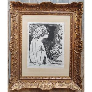 Pablo Picasso (1883-1971) Etching Geneviève At The Waterfall