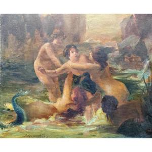 Arthur Midy's Battle Of Nymphs And Triton 