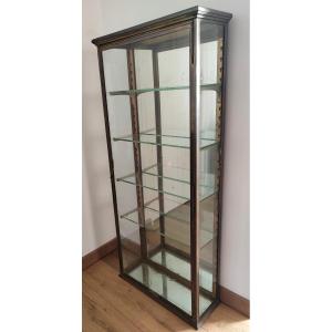 Large Glass And Brass Column Display Case Circa 1900