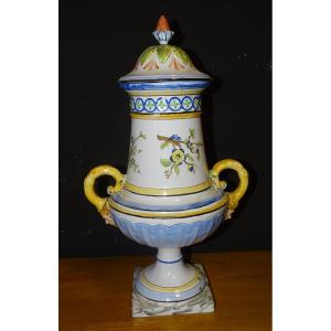 Covered Pot From The Saint Clément Faience Factory