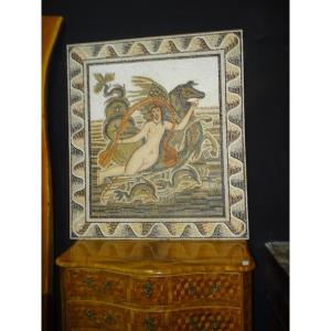 Nereid With A Winged Sea Horse, Large Mosaic Panel 170 Cm X 150 Cm