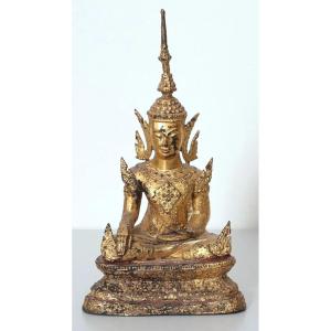 Gilded Bronze Buddha, Thailand, 19th Century