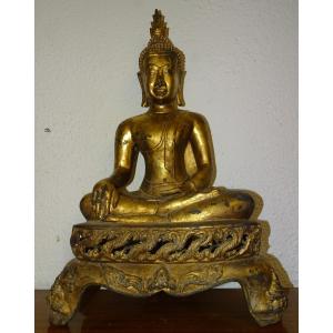 Sakyamuni Buddha, Gilded Bronze, Thailand, 18th Or 19th Century, 56 Cm