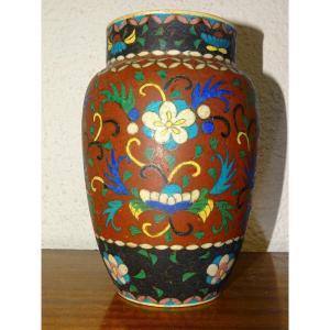 Totai Shippo Vase, Signed, Japan, Meiji Period (1868-1912)