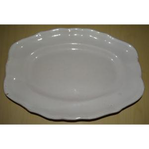 White Earthenware Dish From Moustiers Or Varages 18th Century, Nice Size