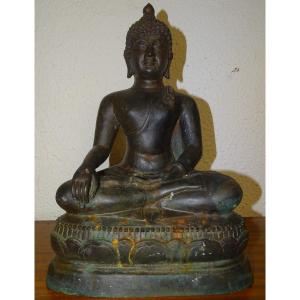 Bronze Buddha , 37 Cm, 19th Century, China Or Tibet