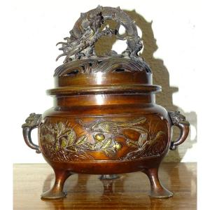 Bronze Perfume Burner Or Covered Pot, China, 19th Century