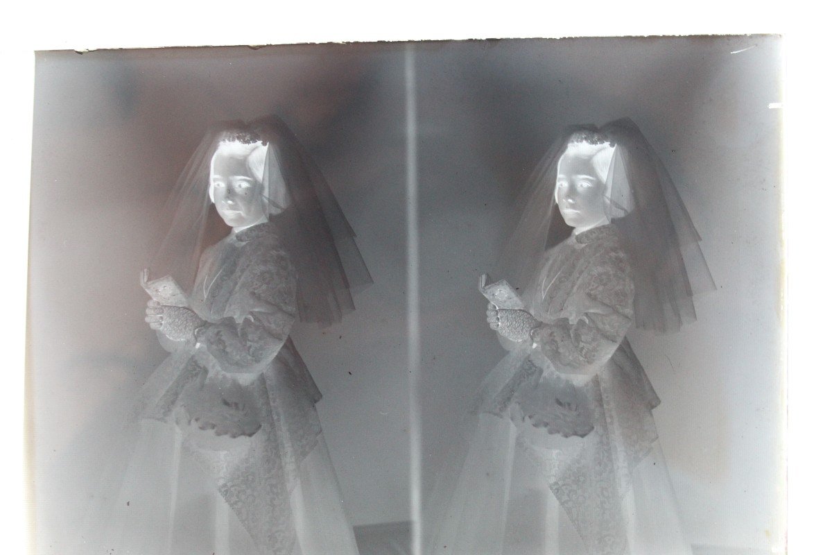Lotto di lastre di vetro fotografiche vintage, fine 800' inizio 900'-photo-3