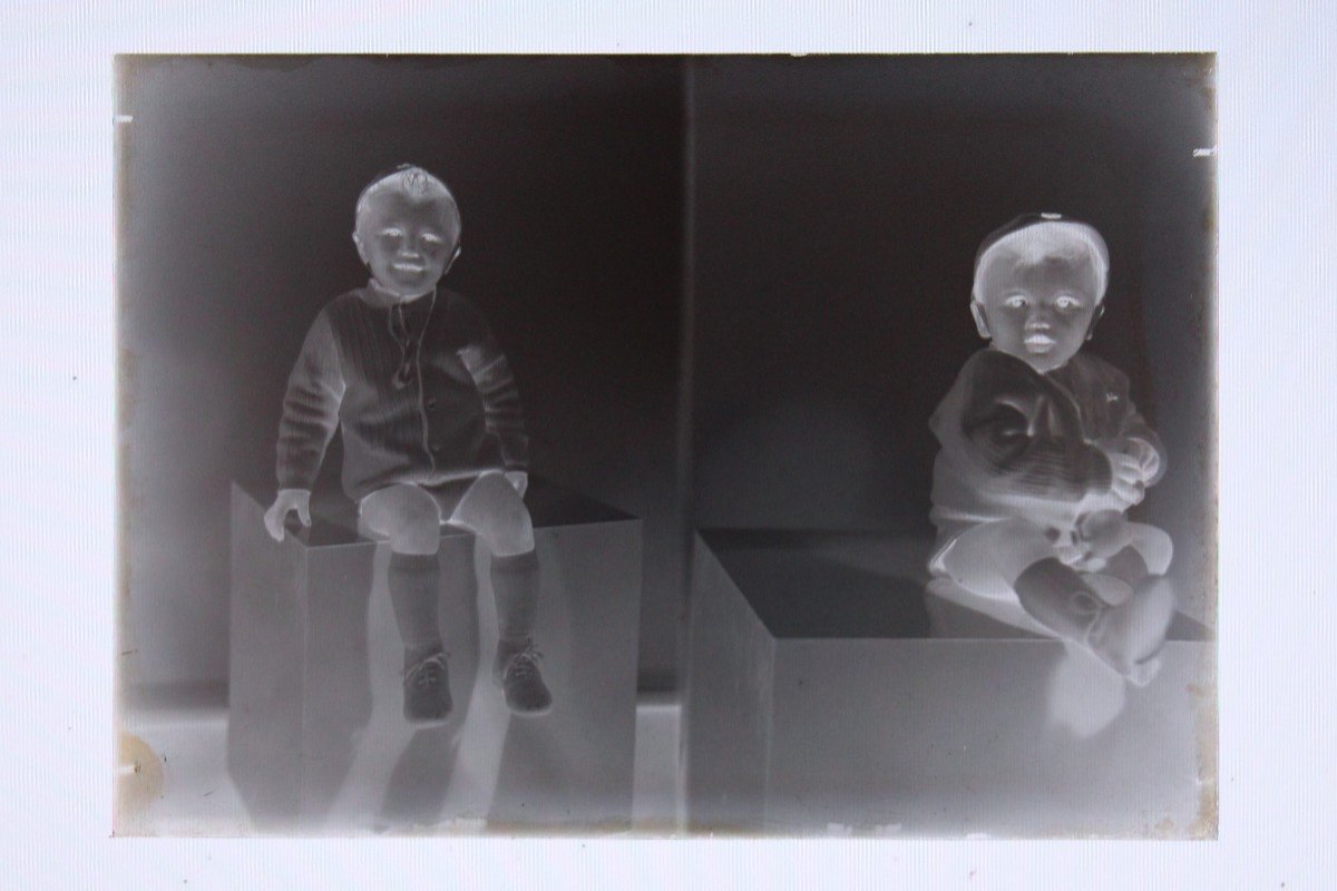 Lotto di lastre di vetro fotografiche vintage, fine 800' inizio 900'-photo-5