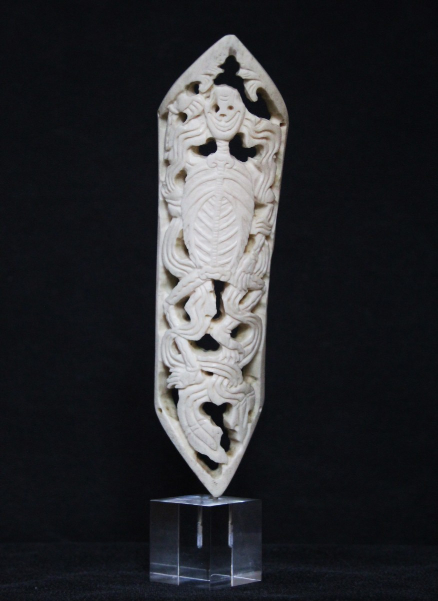 Ornamento rituale tantrico buddhista in osso