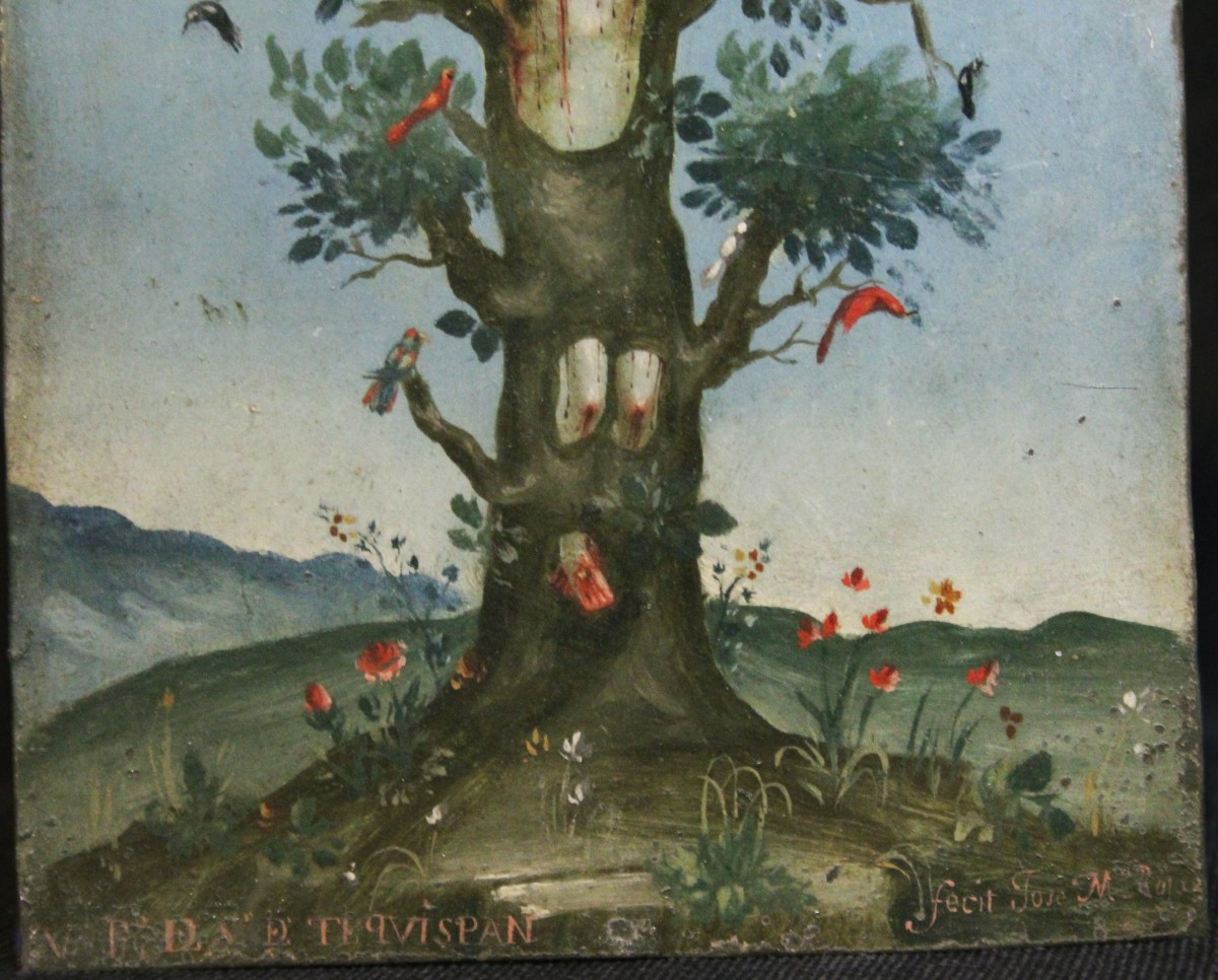 Ex Voto, La Cruz Verde di Tequisquiapan, Messico, XIX secolo-photo-1