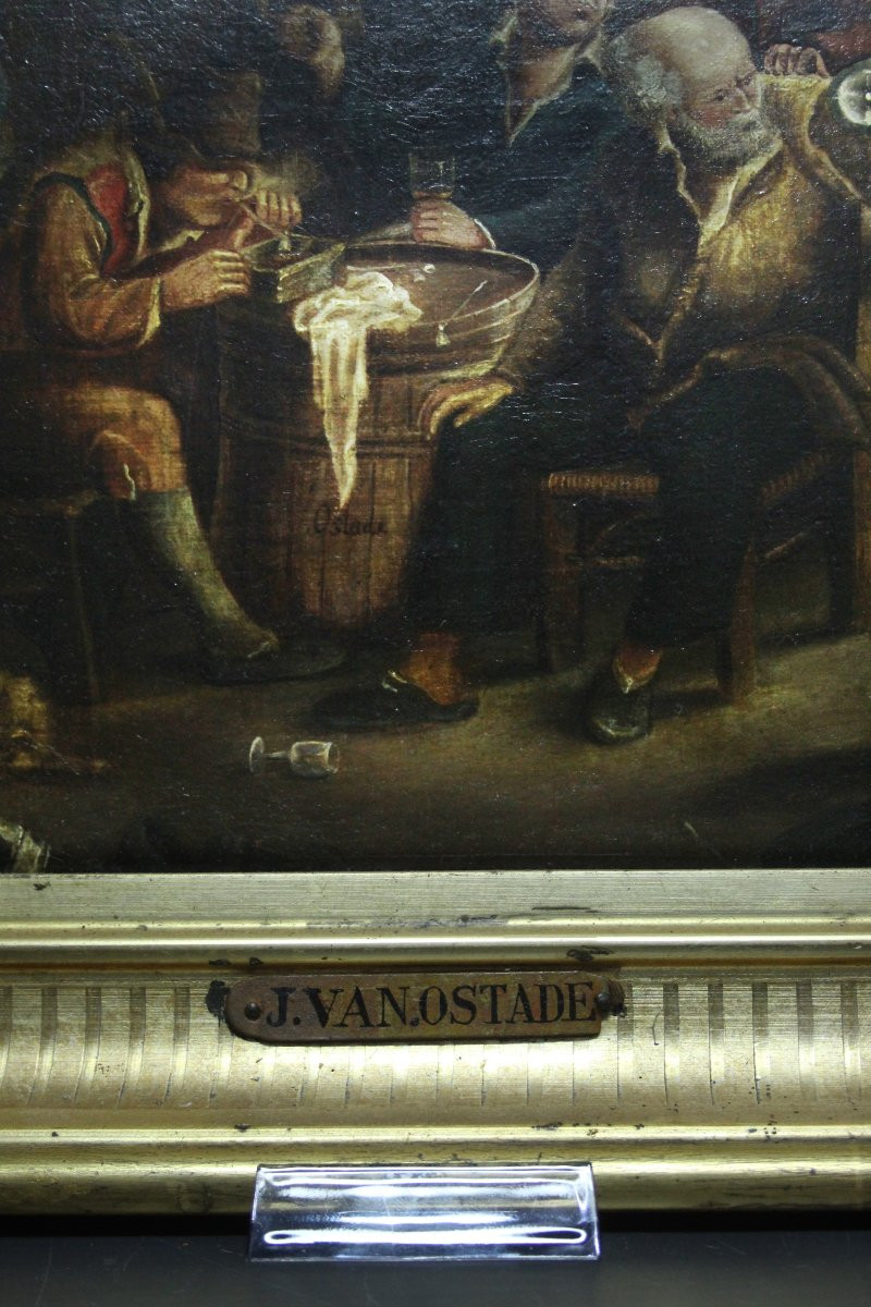 Scuola fiamminga, interno con figure in osteria-photo-2