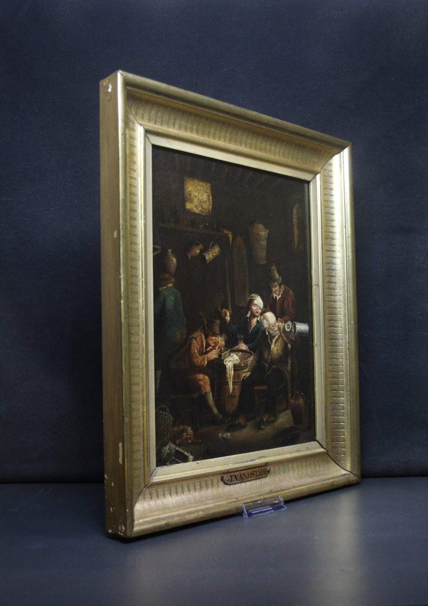 Scuola fiamminga, interno con figure in osteria-photo-4