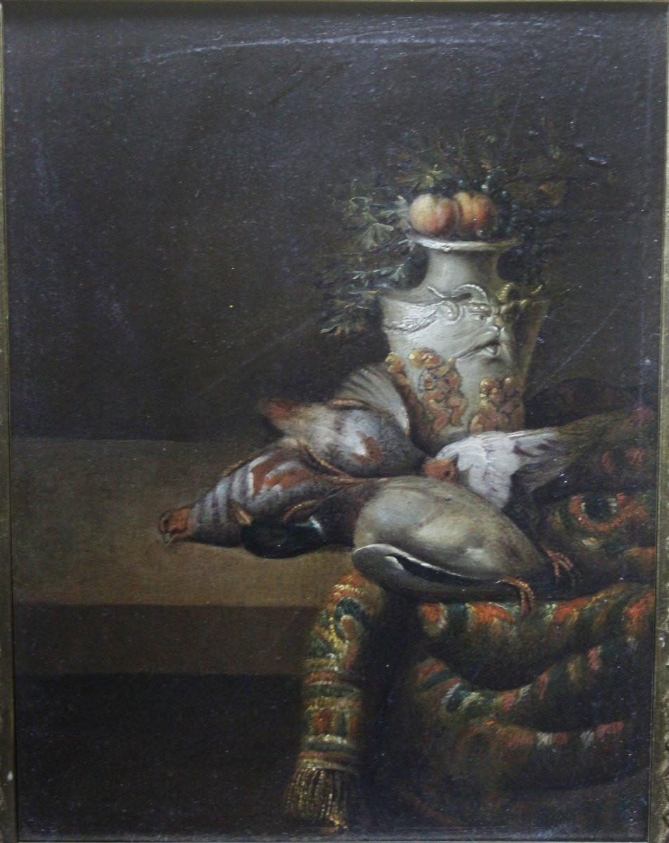 Scuola fiamminga, Natura morta con pernici-photo-3