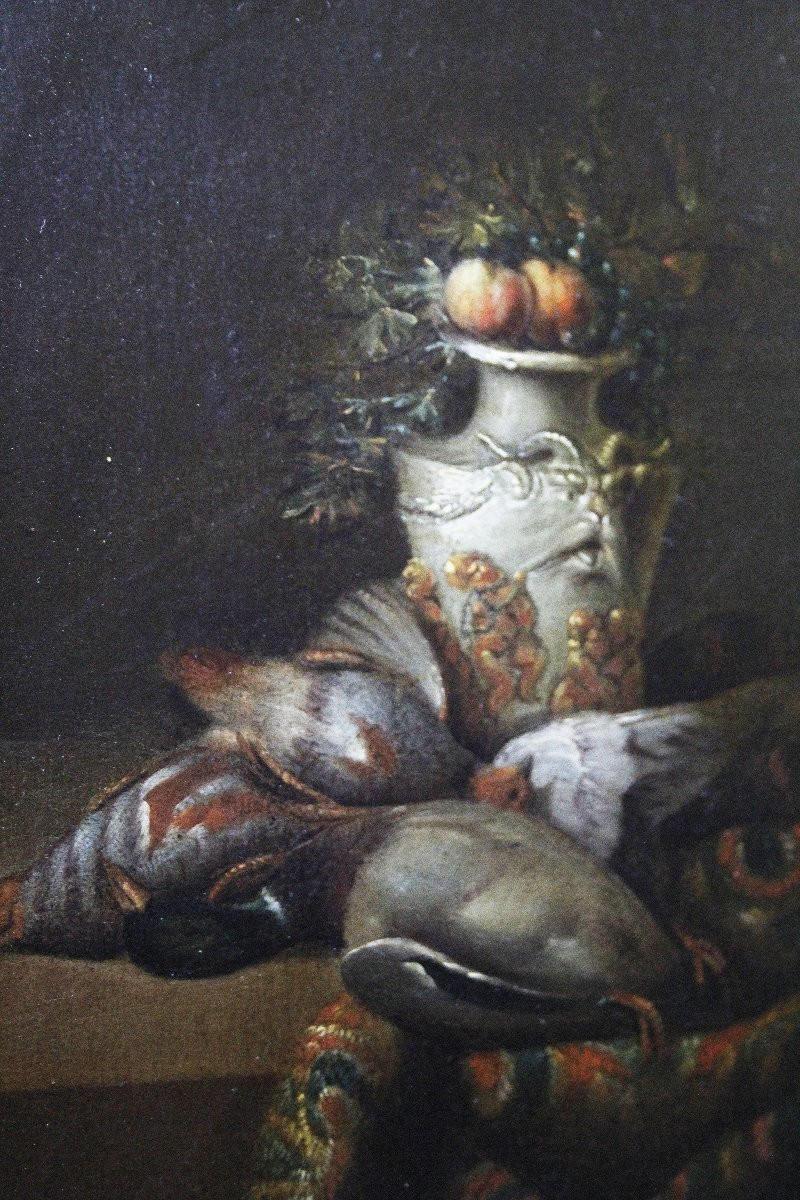 Scuola fiamminga, Natura morta con pernici-photo-1