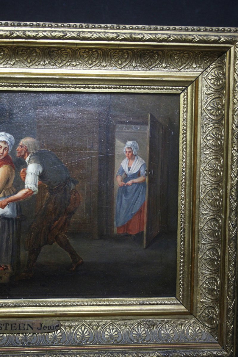 Scuola fiamminga, Interno con donna che stira-photo-2