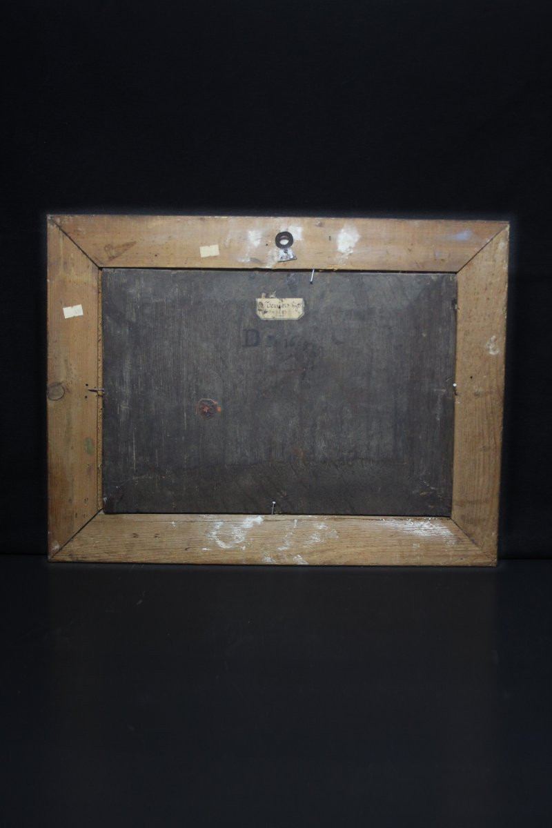 Scuola fiamminga, Paesaggio fluviale con castelli e viandanti-photo-4