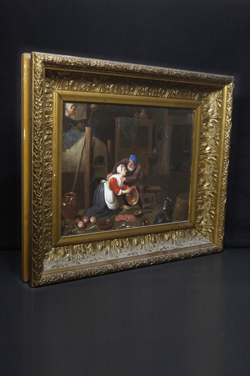 Scuola fiamminga, Interno di cucina con figure-photo-2