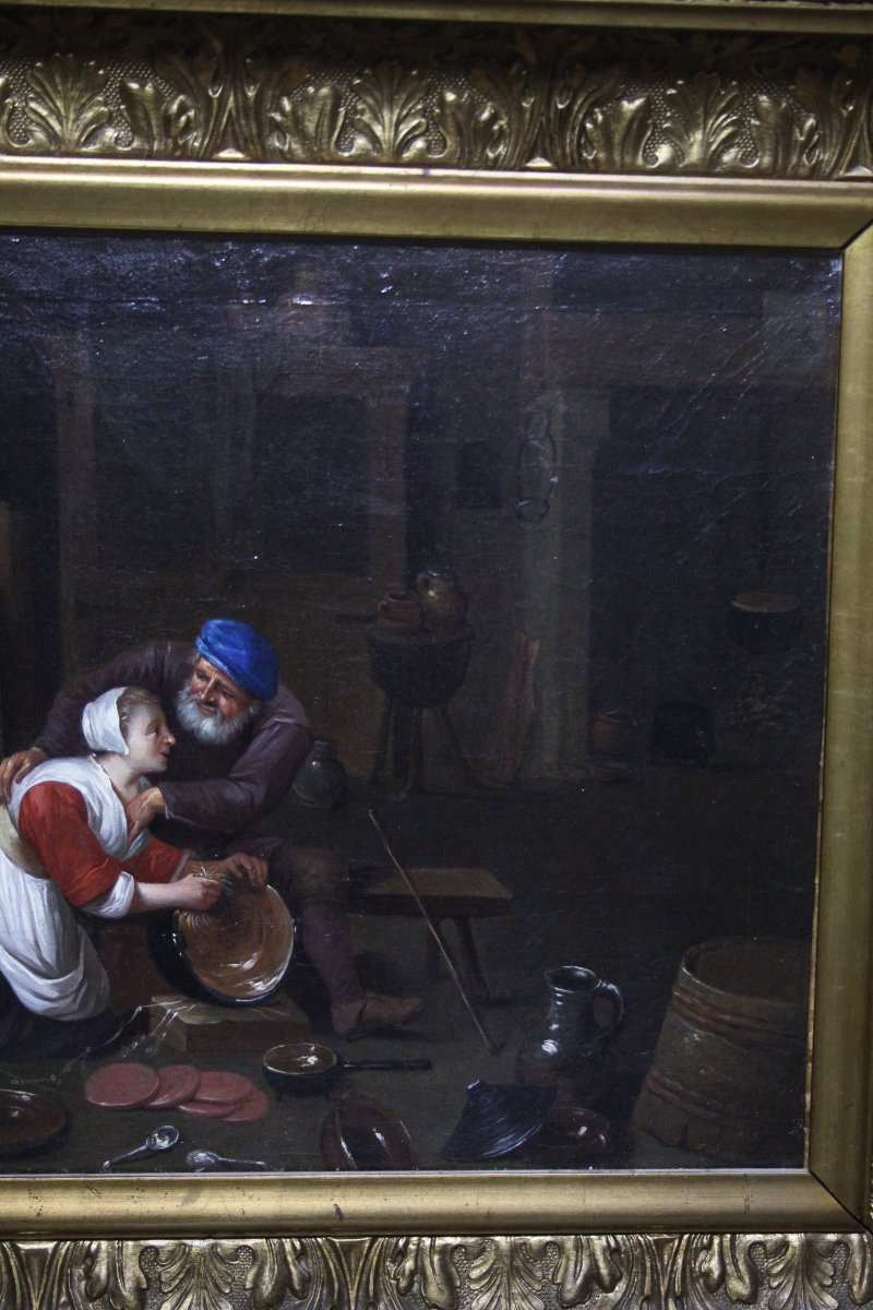 Scuola fiamminga, Interno di cucina con figure-photo-2