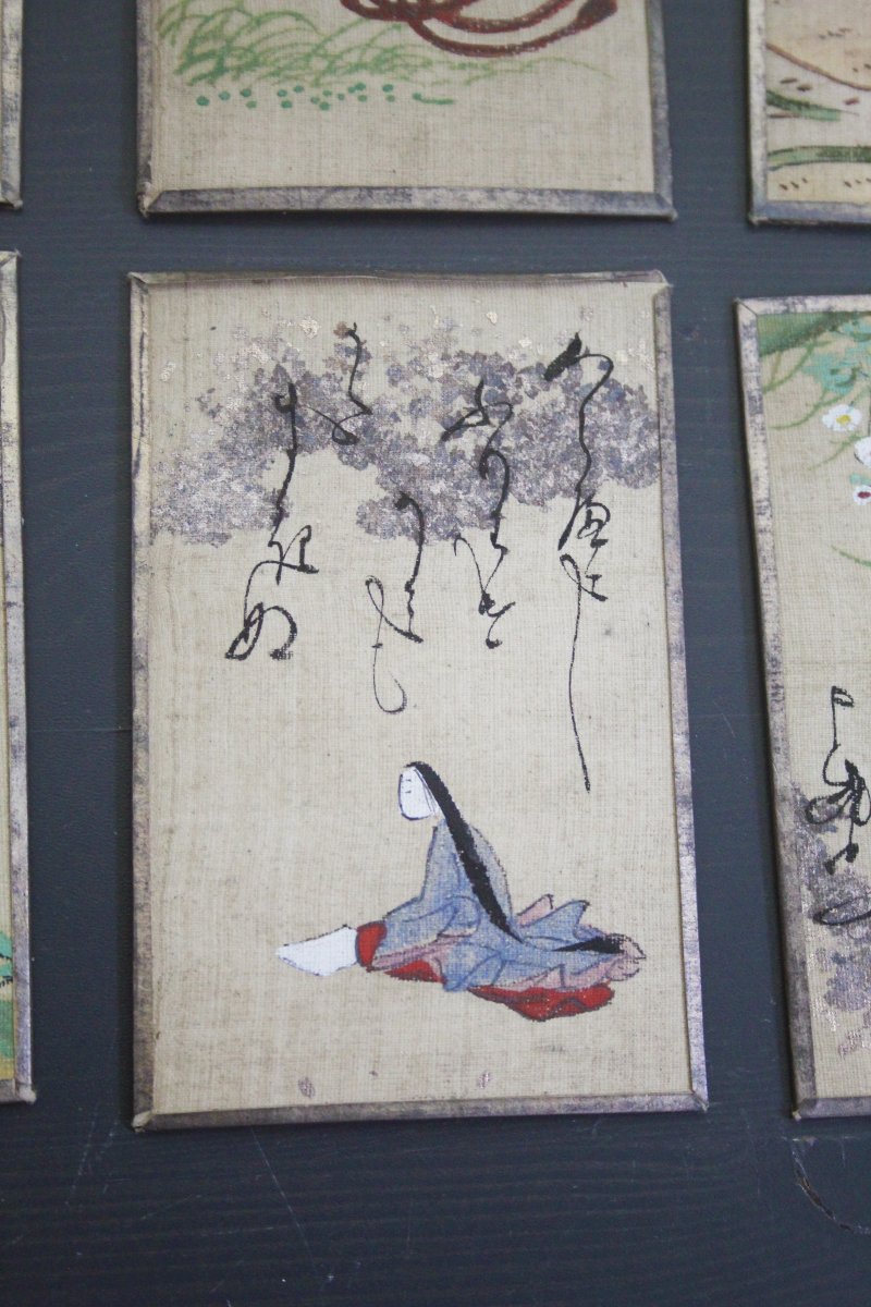 Set di 46 antiche carte giapponesi – Hyakunin Isshu-photo-4