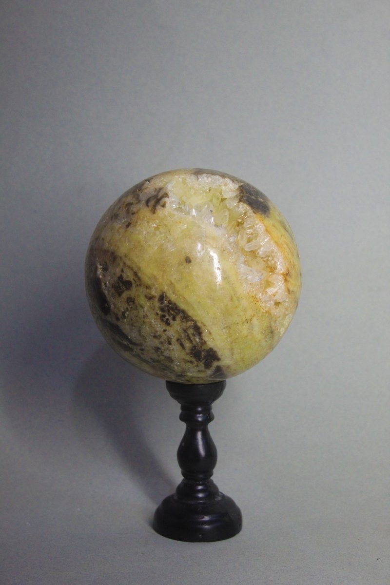 Sfera di quarzo su supporto personalizzato-photo-3