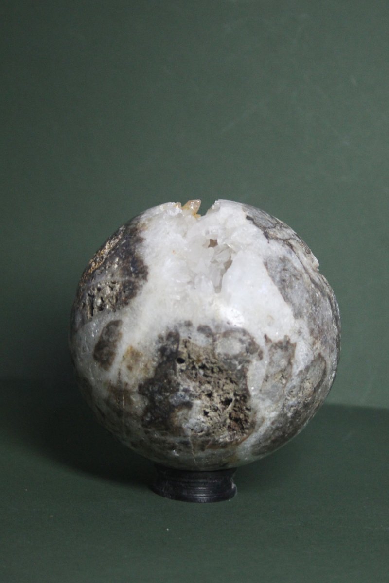 Sfera di quarzo su supporto personalizzato-photo-2