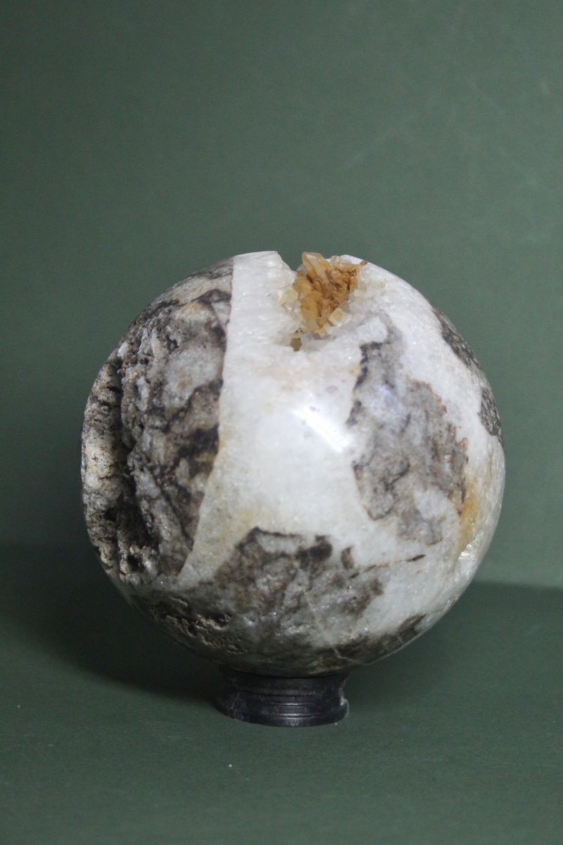 Sfera di quarzo su supporto personalizzato-photo-4