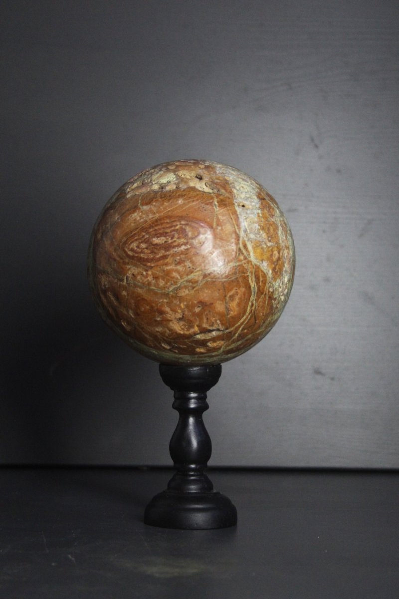 Sfera di Smithsonite verde su base personalizzata-photo-4